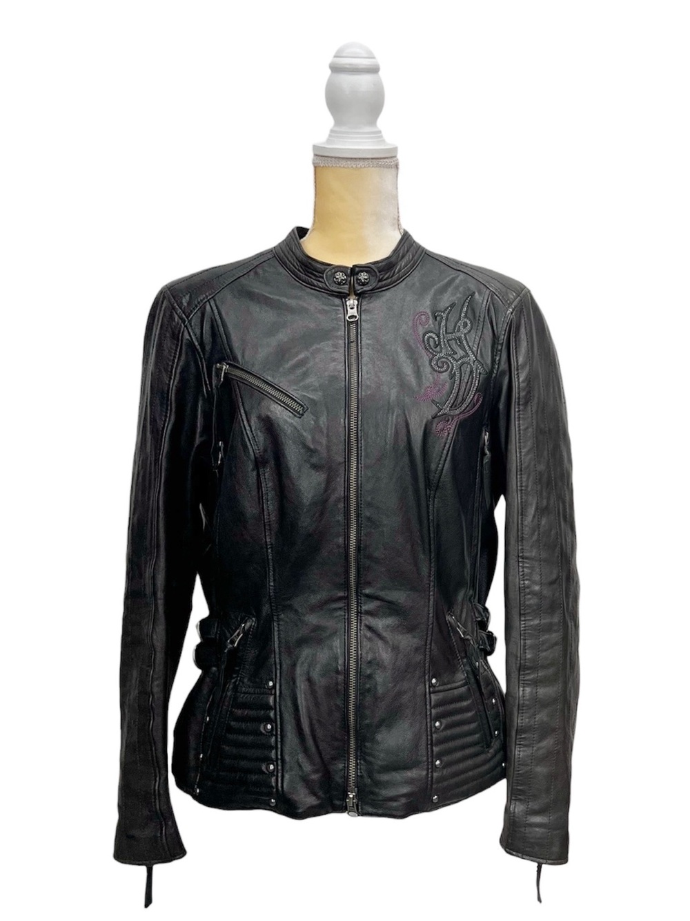 Harley-Davidson Women's Avangelina Sheepskin Leather 3-in1 Jacket Large Black - Picture 3 of 15